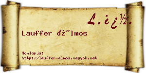 Lauffer Álmos névjegykártya